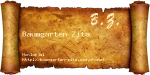 Baumgarten Zita névjegykártya
