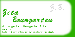 zita baumgarten business card